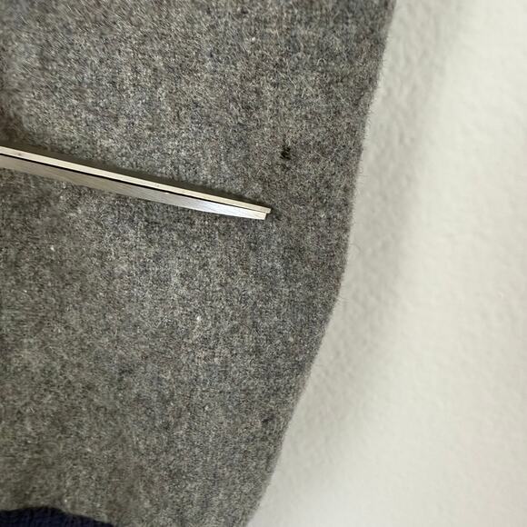 J.Crew Womens Asymmetrical Side Zip Wool Blend Color Block Grey/Red Sweater XXS - Picture 7 of 10